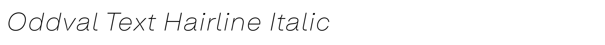 Oddval Text Hairline Italic image